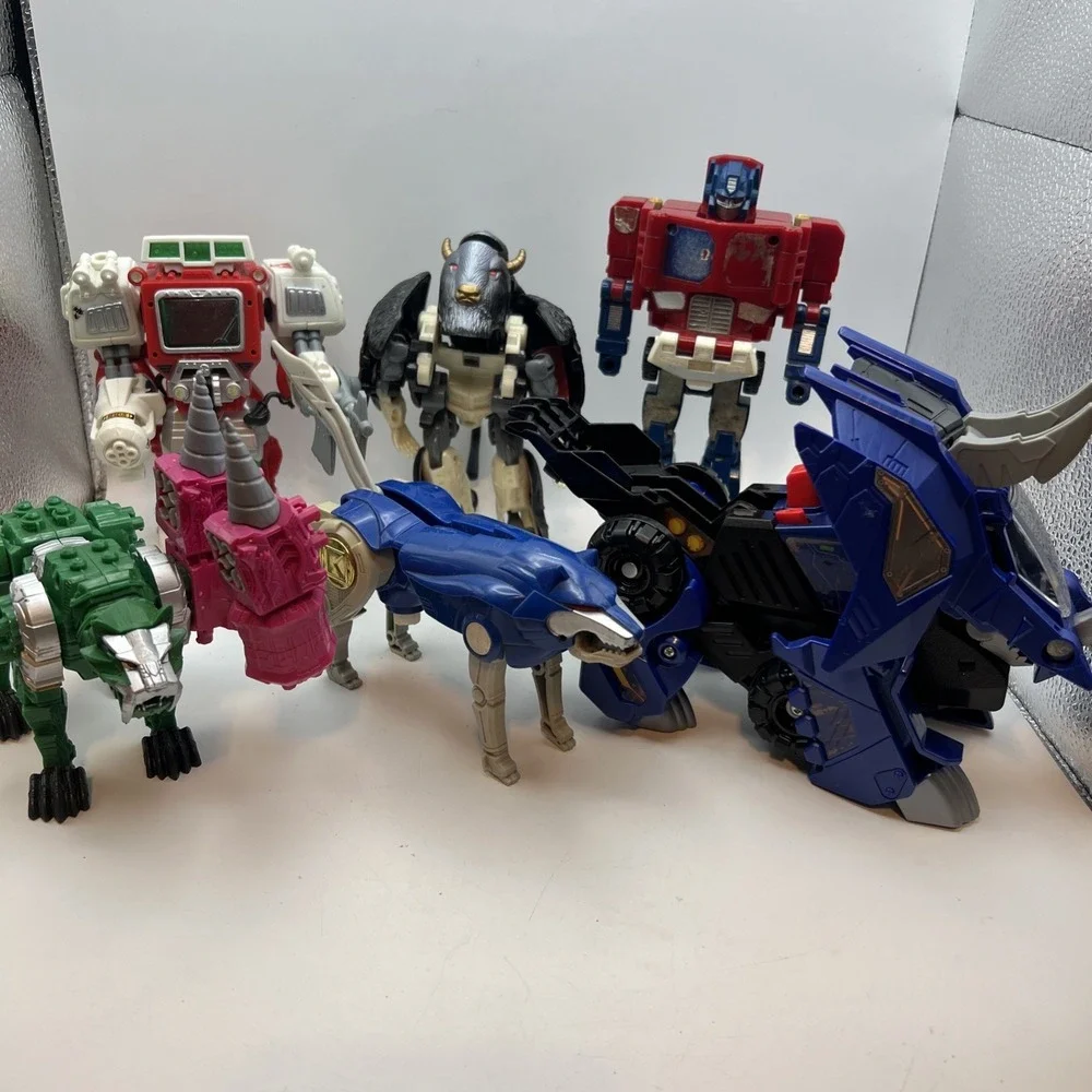 Mixed Transformers Robot Animal Figure Lot of 6 Incomplete Parts Repair